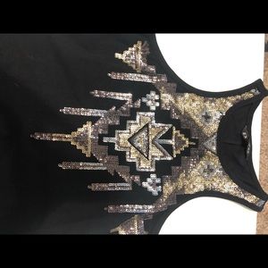 Express Black and Sequin Dress